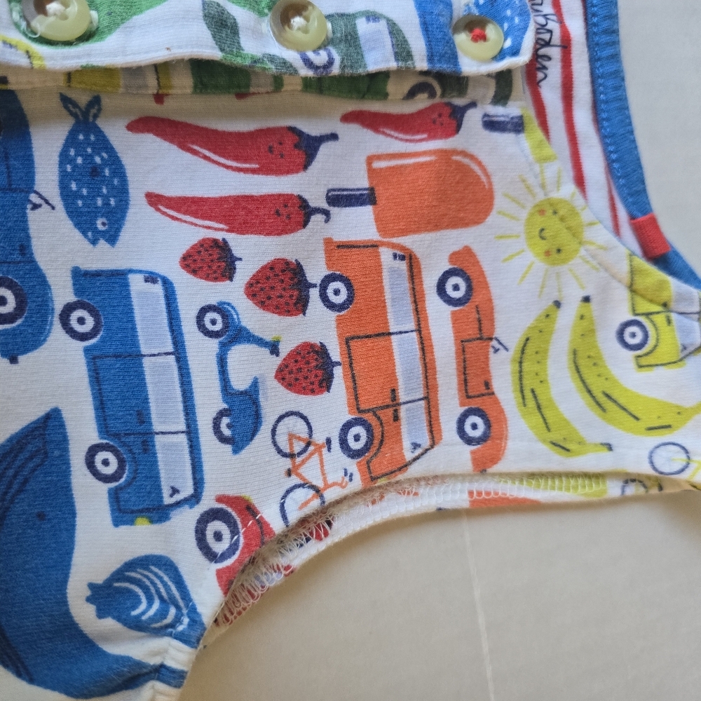 Baby Boden Kids Multicolor Vehicle Print Jumpsuit - Picture 6 of 6